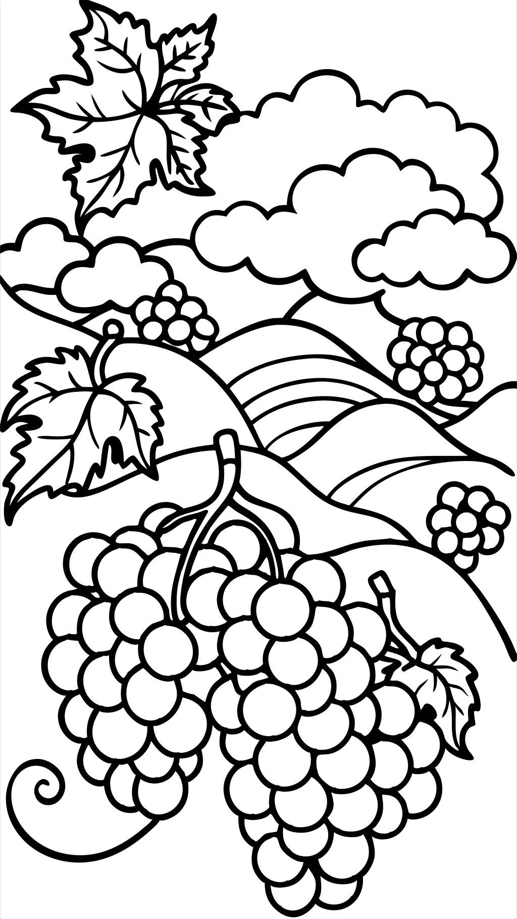 grapes coloring pages